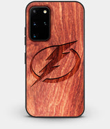 Best Custom Engraved Wood Tampa Bay Lightning Galaxy S20 Plus Case - Engraved In Nature