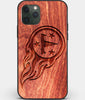 Custom Carved Wood Tennessee Titans iPhone 11 Pro Max Case | Personalized Mahogany Wood Tennessee Titans Cover, Birthday Gift, Gifts For Him, Monogrammed Gift For Fan | by Engraved In Nature