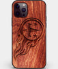 Custom Carved Wood Tennessee Titans iPhone 12 Pro Case | Personalized Mahogany Wood Tennessee Titans Cover, Birthday Gift, Gifts For Him, Monogrammed Gift For Fan | by Engraved In Nature