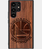 Best Wood Golden State Warriors Samsung Galaxy S22 Ultra Case - Custom Engraved Cover - Engraved In Nature