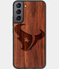 Best Wood Houston Texans Samsung Galaxy S22 Plus Case - Custom Engraved Cover - Engraved In Nature