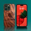 Custom Indiana Pacers iPhone 14/14 Pro/14 Pro Max/14 Plus Case - Carved Wood Pacers Cover