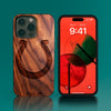 Custom Indianapolis Colts iPhone 14/14 Pro/14 Pro Max/14 Plus Case - Carved Wood Colts Cover