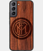 Best Wood Inter Milan FC Galaxy S22 Case - Custom Engraved Cover - Engraved In Nature