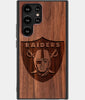 Custom Las Vegas Raiders Samsung S22 Ultra Case - Carved Wood Raiders Cover - Eco-friendly Las Vegas Raiders Samsung S22 Ultra Case - Custom Las Vegas Raiders Gift For Him - Monogrammed Personalized Samsung S22 Ultra Cover By Engraved In Nature