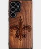 Best Wood New Orleans Saints Samsung Galaxy S24 Ultra Case - Custom Engraved Cover - Engraved In Nature