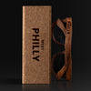 Philly Pennsylvania Wood Sunglasses with custom engraving. Custom Philly Pennsylvania Gifts For Men - Sustainable Philly Pennsylvania eco friendly products - Personalized Philly Pennsylvania Birthday Gifts - Unique Philly Pennsylvania travel Souvenirs and gift shops. Philly Pennsylvania Wayfarer Eyewear and Shades wiith Box