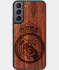 Best Wood Real Madrid C.F. Galaxy S22 Case - Custom Engraved Cover - Engraved In Nature