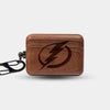 Custom Tampa Bay Lightning AirPods Cases | AirPods Pro 3 | AirPods Pro 2 | AirPods 4 | AirPods 3 Case - Carved Wood Lightning Covers - Eco-friendly Tampa Bay Lightning AirPods Case - Custom Tampa Bay Lightning Gift For Him - Monogrammed Personalized AirPods Cover By Engraved In Nature
