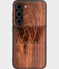 Best Wood Washington Commanders Samsung Galaxy S24 Plus Case - Custom Engraved Cover - Engraved In Nature