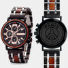 Paris Saint Germain F.C. Mens Wrist Watch - Personalized Paris Saint Germain F.C. Mens Watches - Custom Gifts For Him, Birthday Gifts, Gift For Dad - Best 2022 Paris Saint Germain F.C. Christmas Gifts - Black 45mm FC Wood Watch - By Engraved In Nature