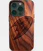 Eco-friendly Anaheim Ducks iPhone 14 Pro Case - Carved Wood Custom Anaheim Ducks Gift For Him - Monogrammed Personalized iPhone 14 Pro Cover By Engraved In Nature