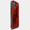 Best Wood Baltimore Ravens iPhone 13 Pro Max Case | Custom Baltimore Ravens Gift | Mahogany Wood Cover - Engraved In Nature