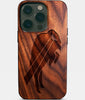 Eco-friendly Buffalo Bills iPhone 14 Pro Case - Carved Wood Custom Buffalo Bills Gift For Him - Monogrammed Personalized iPhone 14 Pro Cover By Engraved In Nature