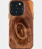 Eco-friendly Carolina Hurricanes iPhone 15 Pro Case - Carved Wood Custom Carolina Hurricanes Gift For Him - Monogrammed Personalized iPhone 15 Pro Cover By Engraved In Nature