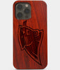 Carved Wood Carolina Panthers iPhone 13 Pro Max Case | Custom Carolina Panthers Gift, Birthday Gift | Personalized Mahogany Wood Cover, Gifts For Him, Monogrammed Gift For Fan | by Engraved In Nature