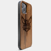 Best Wood Charlotte Hornets iPhone 13 Pro Max Case | Custom Charlotte Hornets Gift | Walnut Wood Cover - Engraved In Nature