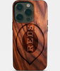 Eco-friendly Cincinnati Reds iPhone 14 Pro Case - Carved Wood Custom Cincinnati Reds Gift For Him - Monogrammed Personalized iPhone 14 Pro Cover By Engraved In Nature