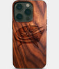 Eco-friendly Columbus Blue Jackets iPhone 14 Pro Case - Carved Wood Custom Columbus Blue Jackets Gift For Him - Monogrammed Personalized iPhone 14 Pro Cover By Engraved In Nature