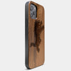 Best Wood Detroit Lions iPhone 13 Pro Max Case | Custom Detroit Lions Gift | Walnut Wood Cover - Engraved In Nature