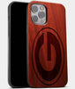Best Wood Green Bay Packers iPhone 13 Pro Max Case | Custom Green Bay Packers Gift | Mahogany Wood Cover - Engraved In Nature