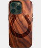 Eco-friendly Indianapolis Colts iPhone 14 Pro Max Case - Carved Wood Custom Indianapolis Colts Gift For Him - Monogrammed Personalized iPhone 14 Pro Max Cover By Engraved In Nature