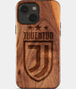 Eco-friendly Juventus FC iPhone 15 Plus Case - Carved Wood Custom Juventus FC Gift For Him - Monogrammed Personalized iPhone 15 Plus Cover By Engraved In Nature