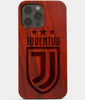 Carved Wood Juventus iPhone 13 Pro Max Case | Custom Juventus Gift, Birthday Gift | Personalized Mahogany Wood Cover, Gifts For Him, Monogrammed Gift For Fan | by Engraved In Nature