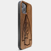 Best Wood Kansas City Chiefs iPhone 13 Pro Max Case | Custom Kansas City Chiefs Gift | Walnut Wood Cover - Engraved In Nature