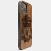 Best Wood Liverpool F.C. iPhone 13 Pro Max Case | Custom Liverpool F.C. Gift | Walnut Wood Cover - Engraved In Nature