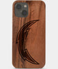 Carved Wood Los Angeles Chargers iPhone 13 Case | Custom LA Chargers Gift, Birthday Gift | Personalized Mahogany Wood Cover, Gifts For Him, Monogrammed Gift For Fan | by Engraved In Nature
