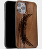 Best Wood Los Angeles Chargers iPhone 13 Pro Max Case | Custom LA Chargers Gift | Walnut Wood Cover - Engraved In Nature
