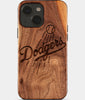 Eco-friendly Los Angeles Dodgers iPhone 15 Case. Dodgers 2025 World Series Cases. Carved Wood Custom Los Angeles Dodgers Gift For Him - Monogrammed Personalized iPhone 15 Cover By Engraved In Nature