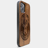 Best Wood Milwaukee Bucks iPhone 13 Pro Max Case | Custom Milwaukee Bucks Gift | Walnut Wood Cover - Engraved In Nature