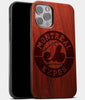 Best Wood Montreal Expos iPhone 13 Pro Max Case | Custom Montreal Expos Gift | Mahogany Wood Cover - Engraved In Nature