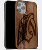 Best Wood Nashville Predators iPhone 13 Pro Max Case | Custom Nashville Predators Gift | Walnut Wood Cover - Engraved In Nature