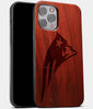 Best Wood New England Patriots iPhone 13 Pro Max Case | Custom New England Patriots Gift | Mahogany Wood Cover - Engraved In Nature