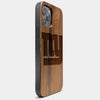 Best Wood New York Giants iPhone 13 Pro Max Case | Custom NY Giants Gift | Walnut Wood Cover - Engraved In Nature