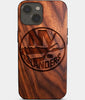 Eco-friendly New York Islanders iPhone 14 Case - Carved Wood Custom New York Islanders Gift For Him - Monogrammed Personalized iPhone 14 Cover By Engraved In Nature