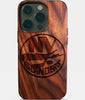 Eco-friendly New York Islanders iPhone 14 Pro Case - Carved Wood Custom New York Islanders Gift For Him - Monogrammed Personalized iPhone 14 Pro Cover By Engraved In Nature