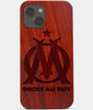 Carved Wood Olympique de Marseille iPhone 13 Case | Custom Olympique de Marseille Gift, Birthday Gift | Personalized Mahogany Wood Cover, Gifts For Him, Monogrammed Gift For Fan | by Engraved In Nature