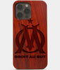 Carved Wood Olympique de Marseille iPhone 13 Pro Max Case | Custom Olympique de Marseille Gift, Birthday Gift | Personalized Mahogany Wood Cover, Gifts For Him, Monogrammed Gift For Fan | by Engraved In Nature