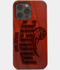 Carved Wood Orlando Magic iPhone 13 Pro Max Case | Custom Orlando Magic Gift, Birthday Gift | Personalized Mahogany Wood Cover, Gifts For Him, Monogrammed Gift For Fan | by Engraved In Nature