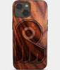 Eco-friendly Philadelphia Flyers iPhone 14 Case - Carved Wood Custom Philadelphia Flyers Gift For Him - Monogrammed Personalized iPhone 14 Cover By Engraved In Nature
