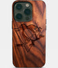 Eco-friendly Pittsburgh Penguins iPhone 14 Pro Case - Carved Wood Custom Pittsburgh Penguins Gift For Him - Monogrammed Personalized iPhone 14 Pro Cover By Engraved In Nature