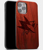 Best Wood San Jose Sharks iPhone 13 Pro Max Case | Custom San Jose Sharks Gift | Mahogany Wood Cover - Engraved In Nature