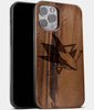 Best Wood San Jose Sharks iPhone 13 Pro Max Case | Custom San Jose Sharks Gift | Walnut Wood Cover - Engraved In Nature