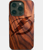 Eco-friendly Tampa Bay Lightning iPhone 14 Pro Case - Carved Wood Custom Tampa Bay Lightning Gift For Him - Monogrammed Personalized iPhone 14 Pro Cover By Engraved In Nature