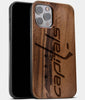 Best Wood Washington Capitals iPhone 13 Pro Max Case | Custom Washington Capitals Gift | Walnut Wood Cover - Engraved In Nature
