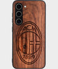 Best Wood A.C. Milan Samsung Galaxy S25 Plus Case - Custom Engraved Cover - Engraved In Nature
